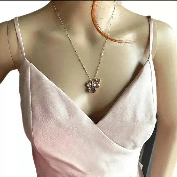 ALFRED SUNG D758 Satin Trumpet Gown Sweetheart Neck Sz 8 Dress Cameo Pink - Picture 5 of 14